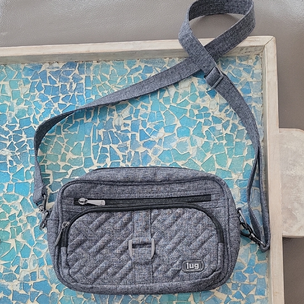 Lug Carousel Gray Quilted Crossbody / Belt Bag